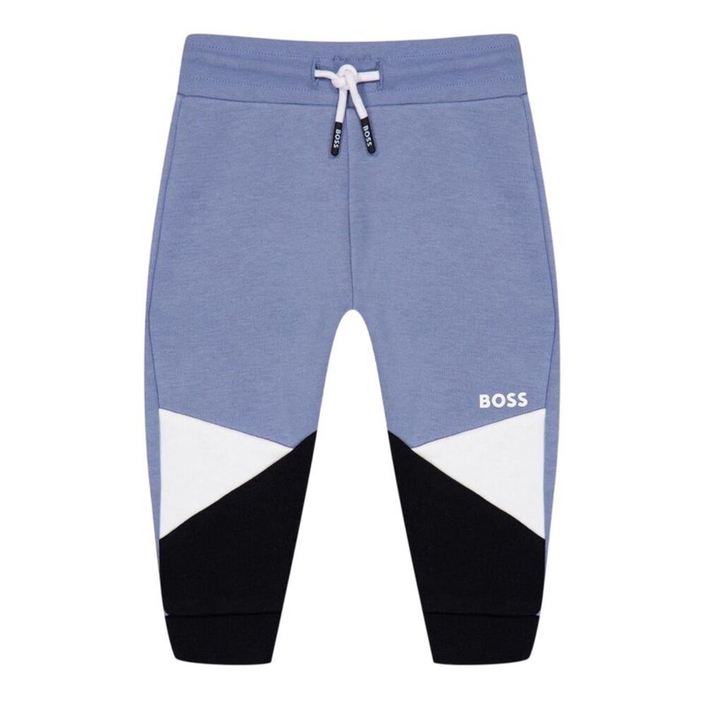 Boss Childrens/Kids Colour Block Regular Joggers / Medium Grey
